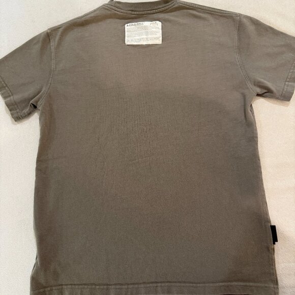 A-COLD-WALL* (ACW*) logo-print t-shirt in a grey/taupe color. Men's Small. - Picture 5 of 6